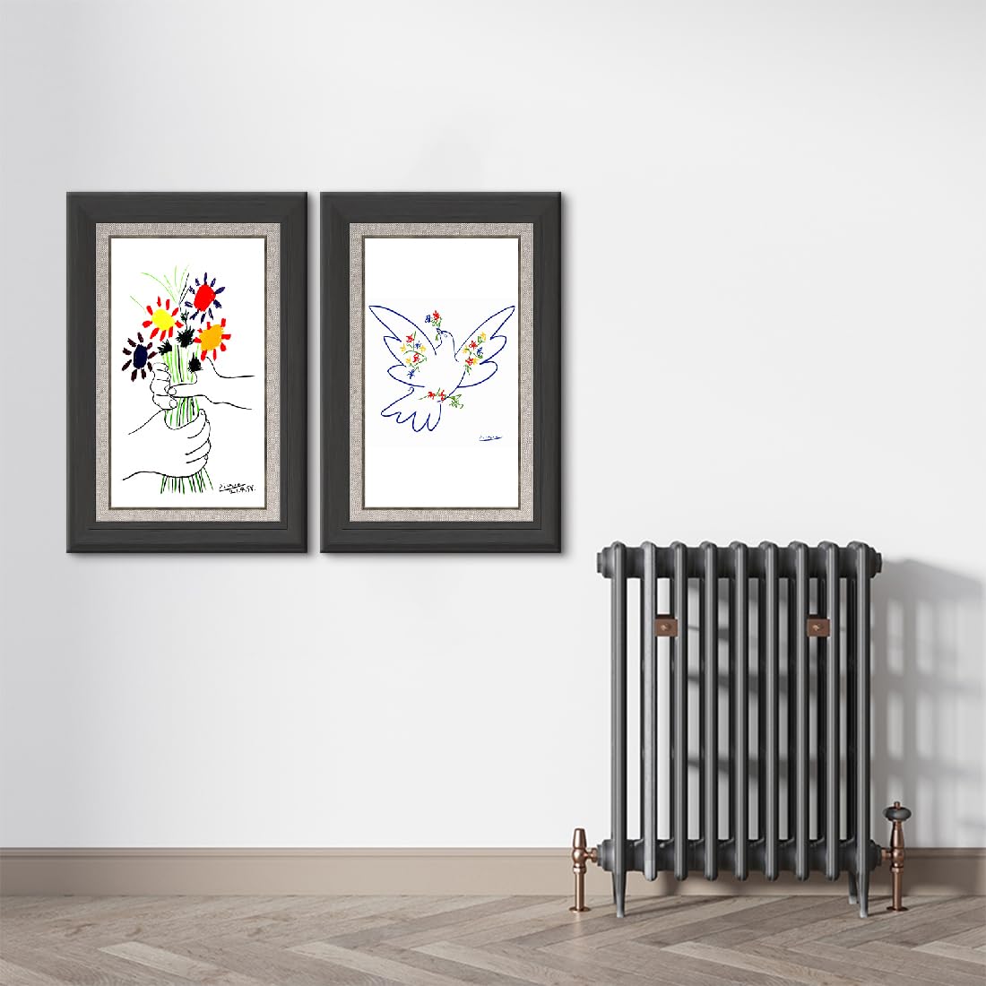 Amazon.co.jp: ピカソ 「 花束を持つ手 」 「 花と鳩 」 ピカソ